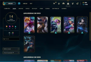 Conta Platina 1 - 14 skin/ ADC - League of Legends LOL