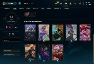 Conta Platina 1 - 14 skin/ ADC - League of Legends LOL