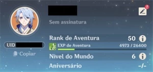 AR 50 AYAKA, AYATO, JEAN, KEQING E GARANTIDO + FALCÃO - Genshin Impact