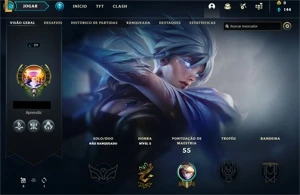 VENDO CONTA UNRANKED 30 COM SKIN DA RIVEN E FIORA! - League of Legends LOL