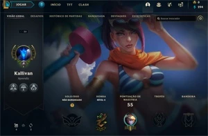 VENDO CONTA UNRANKED 30 COM SKIN DA RIVEN E FIORA! - League of Legends LOL