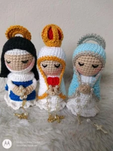 Mini Santinhas da Artesanato Flor de Lis - Artesanato e Personalizados