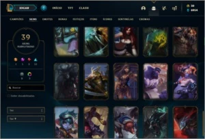 Conta bronze 4 afundada com 89 champs e 39 skins - League of Legends LOL