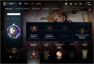 Conta bronze 4 afundada com 89 champs e 39 skins - League of Legends LOL
