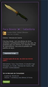 Faca Bowie (★) | Sabedoria - Counter Strike CS