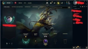 Conta platina 1, com mais de 100 champs - League of Legends LOL