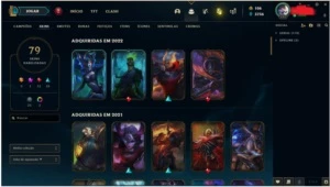 Conta platina 1, com mais de 100 champs - League of Legends LOL