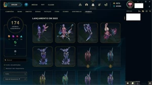 Conta LoL 1200+ skins Plat1 - League of Legends
