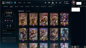 Conta LoL 1200+ skins Plat1 - League of Legends