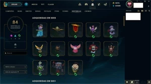 Conta LoL 1200+ skins Plat1 - League of Legends