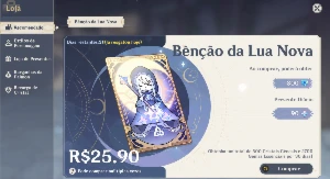 Genshin impact-28 t5/40+ desejos/30 dias de benção ativa