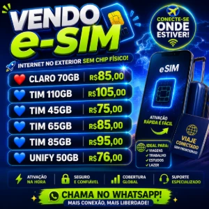 Esim Ja Cadastrado Com Internet E Numero - Números, Proxy e VPN Números Virtuais
