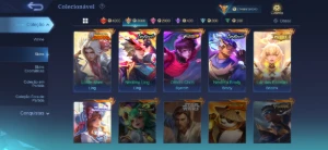 Conta mobile legends insana full heróis e emblemas