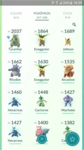 Conta de Pokémon GO 3ª Geração