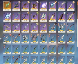 klee, venti,itto,hutao e cyno + lança de jade AR40 - Genshin Impact