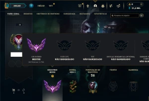 Mestre com 26 Champs e 1 Skin + 8 Fragmentos - League of Legends LOL