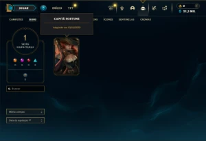 Mestre com 26 Champs e 1 Skin + 8 Fragmentos - League of Legends LOL