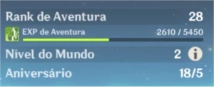 Conta ar28 Keqing + Klee + 10 tiros - Genshin Impact
