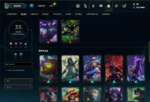 Conta prata 2 com 45 Champs e 35 Skins ( MAIN ADC ) - League of Legends LOL