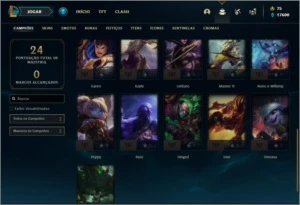 Conta diamante 4 com 4 skins e 26 champs + 17k de EA - League of Legends LOL