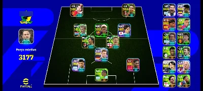 Conta Efootball! 3177 de Força Coletiva + Craques 105/104 - eFootball PES