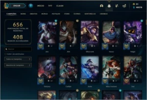 Conta League of Legends + de 700 skins e 10k investido LOL