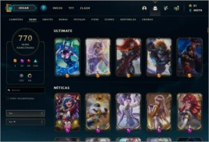 Conta League of Legends + de 700 skins e 10k investido LOL