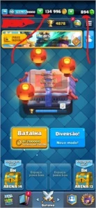 *CONTA CLASH ROYALE* nvl 10, arena 14, 17 lendárias