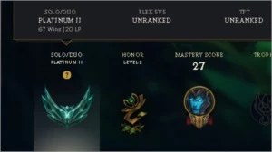 Conta platina 2, 58%w - League of Legends LOL