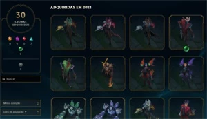 Lol Conta Mestre cheia de skin todos os champs - League of Legends