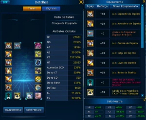 🚀Conta End-Game LA-Omega com Quantum + Bloom + Omm - Digimon Masters Online DMO