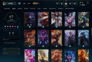 Unranked com 110 CHamps e 67 Skins +1 Prestigio do Sylas - League of Legends LOL