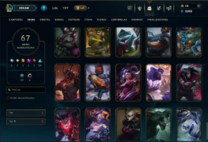 Unranked com 110 CHamps e 67 Skins +1 Prestigio do Sylas - League of Legends LOL