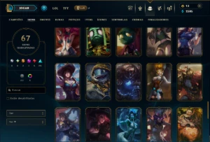 Unranked com 110 CHamps e 67 Skins +1 Prestigio do Sylas - League of Legends LOL