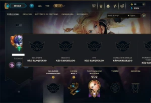 Unranked com 110 CHamps e 67 Skins +1 Prestigio do Sylas