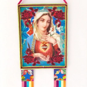 Estandarte de Santo - Sagrado Coração de Maria - Artesanato e Personalizados