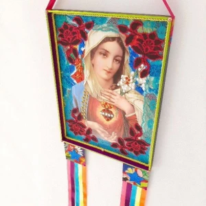 Estandarte de Santo - Sagrado Coração de Maria - Artesanato e Personalizados