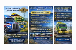 ETS2 Pack América do Sul EAA 1.58 Completo + Caminhões  etc - Outros
