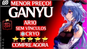 GENSHIN IMPACT conta com Ganyu /diluc / mona/ qiqi AR46