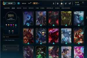 Platina 3 com TODOS os champs e 201 Skins + Ryze Triunfante - League of Legends LOL