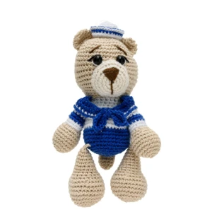 Urso Marinheiro Médio Amigurumi - Artesanato e Personalizados