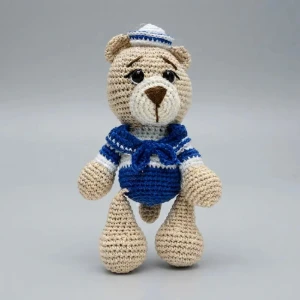 Urso Marinheiro Médio Amigurumi - Artesanato e Personalizados