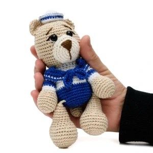 Urso Marinheiro Médio Amigurumi - Artesanato e Personalizados