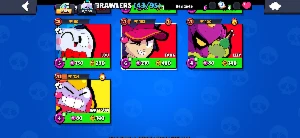 Conta brawl stars com ótimas skins, passe comprado