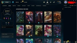 conta lol diamante 1 277 skins faltando 8 campeões - League of Legends