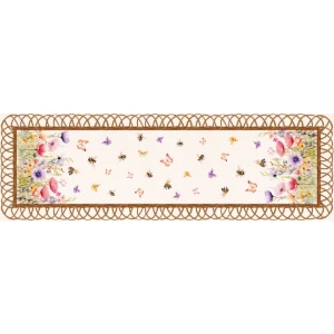 Caminho de Mesa 143x46cm - Florais e Folhagens - Artesanato e Personalizados