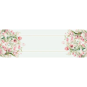 Caminho de Mesa 143x46cm - Florais e Folhagens - Artesanato e Personalizados