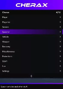 Cherax V5 Mod menu vip para GTA V - Outros