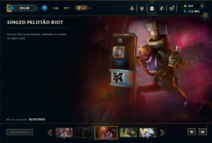 Esmeralda 4 com TODOS os Champs e 407 Skins +2 Raras - League of Legends LOL