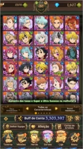 Conta 7DS - Seven Deadly Sins com 1604 diamantes - Outros